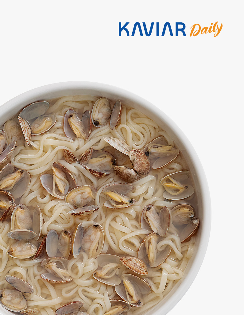 [캐비아데일리]바지락 듬뿍 칼국수 870g