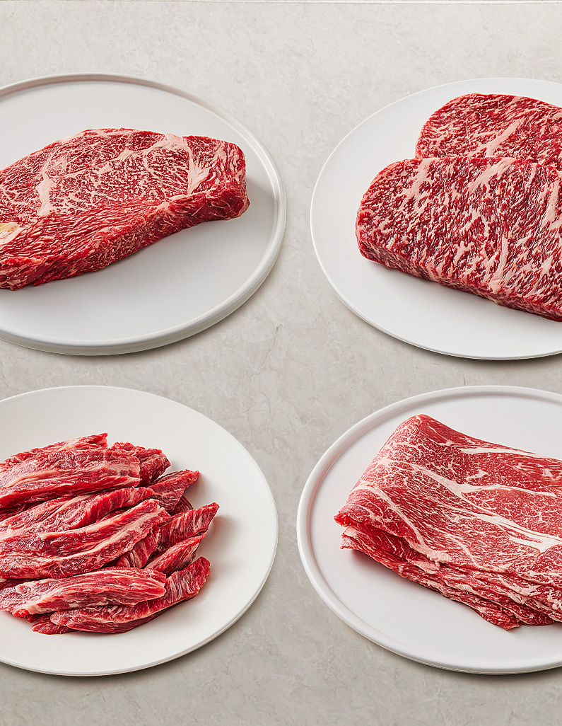 [삼원가든] 한우 고급 세트 1.2kg(등심 + 갈비 + 불고기)
